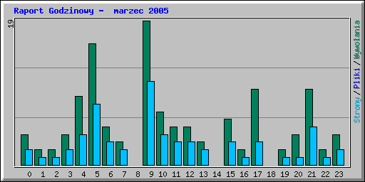 Raport Godzinowy -  marzec 2005